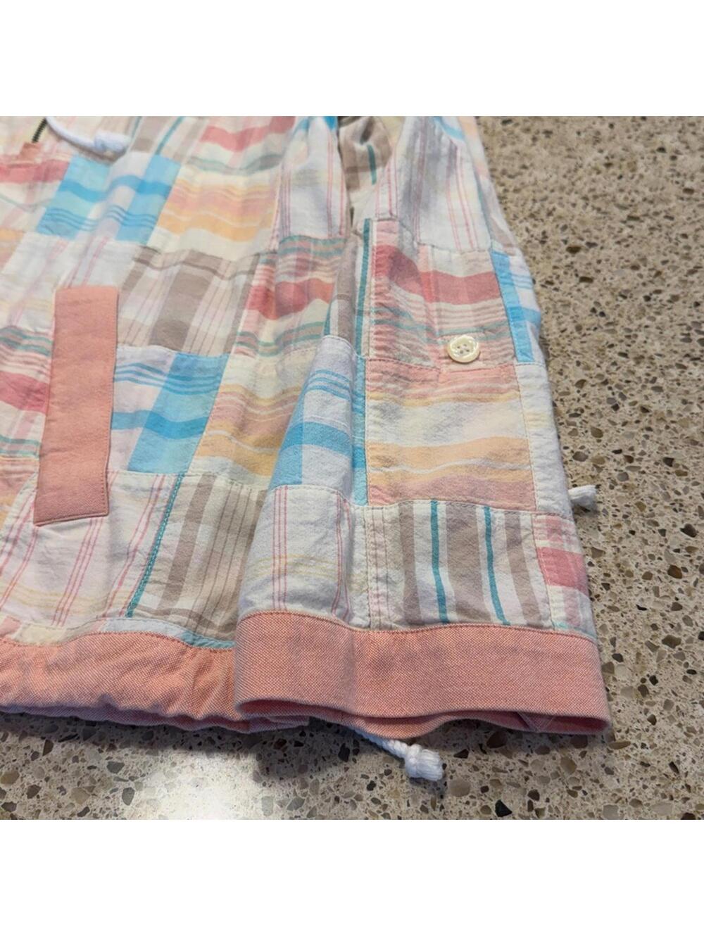 Vineyard Vines Zip Pullover Plaid Patchwork Jacket - Picture 4 of 8